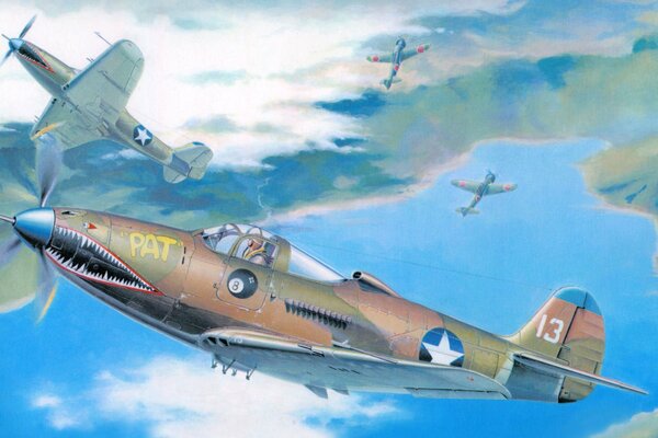 Figure avion de chasse aerocobr Bell p-39