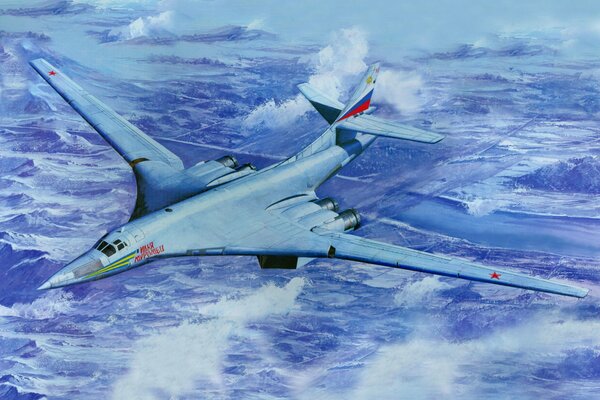 Sowjetischer strategischer Bomber tu-160 der russischen Luftwaffe