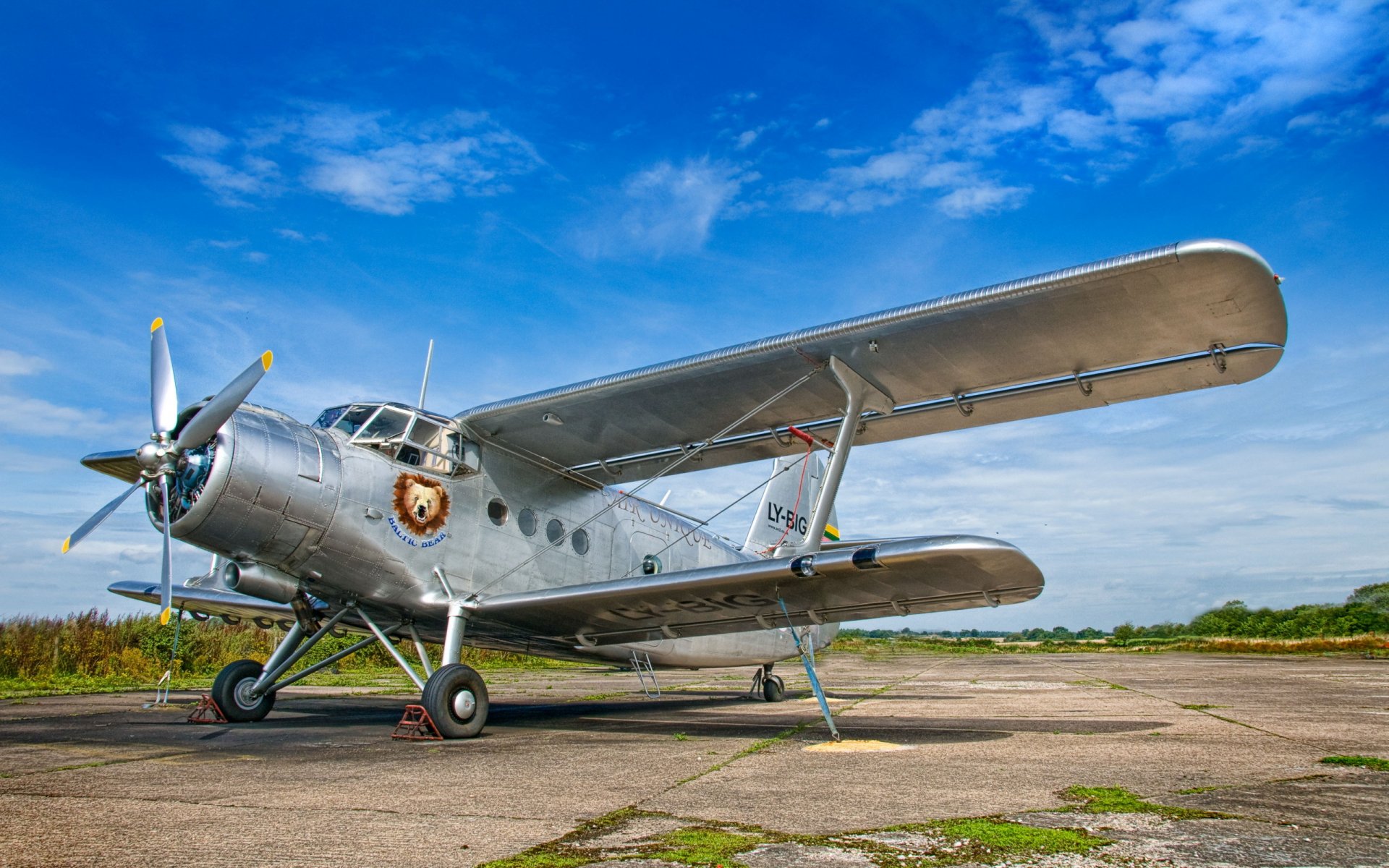 antonov an-2 plane background airport