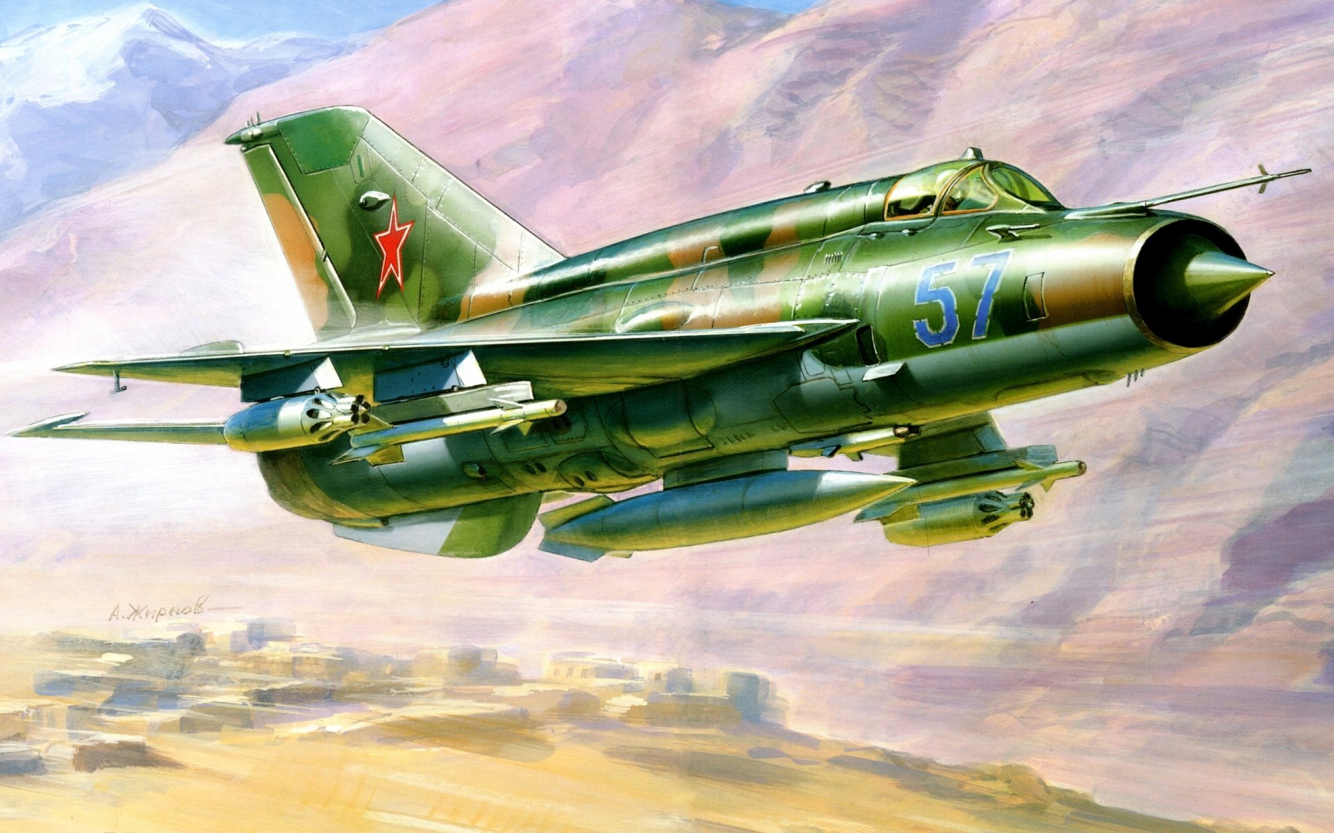 abbildung zhirnov flugzeug kämpfer mig-21 mikoyan und gurevich