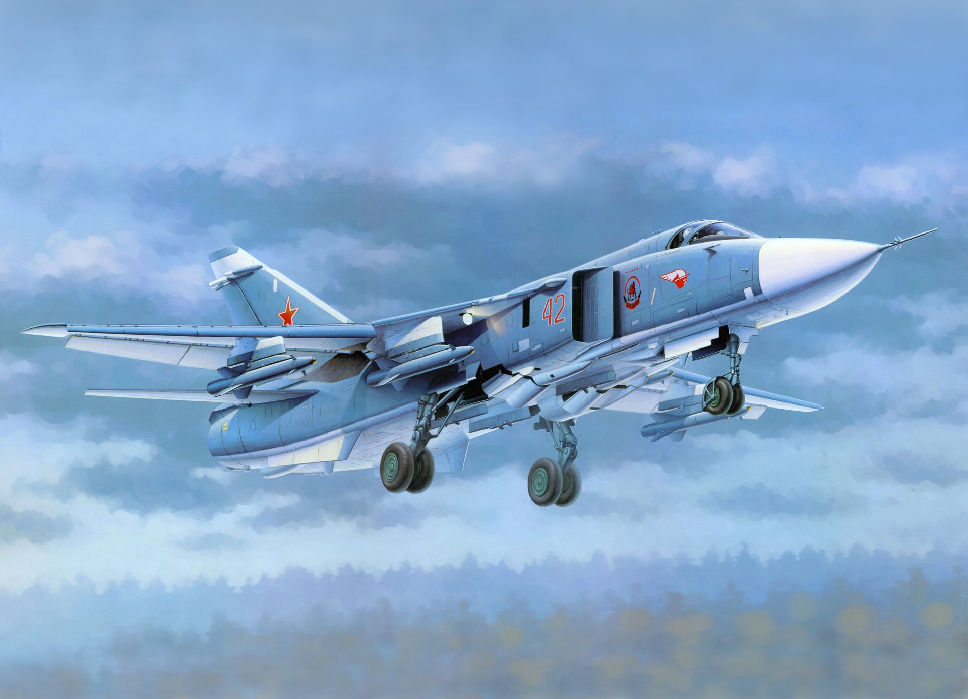 su-24m bombarderos arte