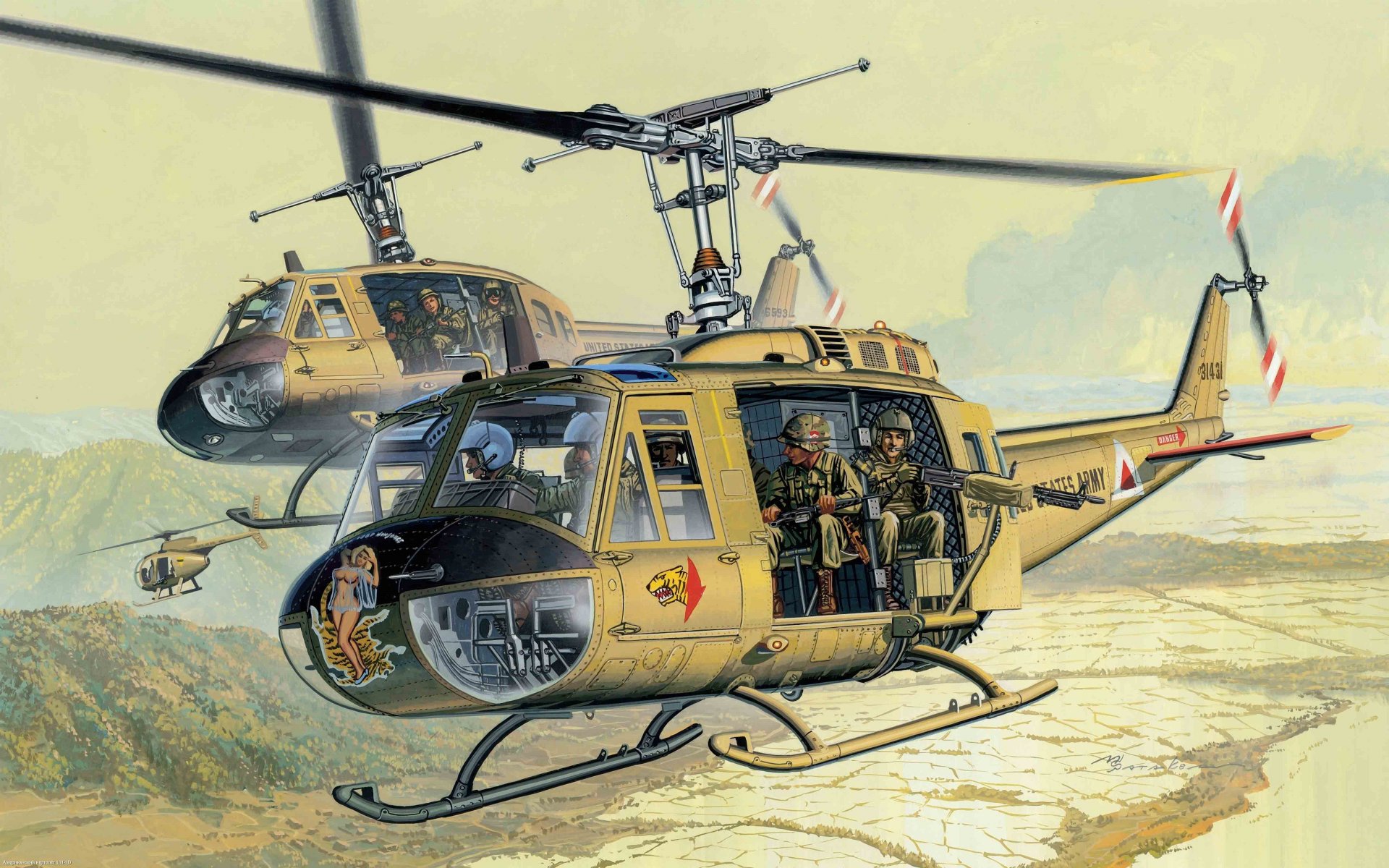 bell uh-1 iroquois mohawk huey american multi-purpose helicopter