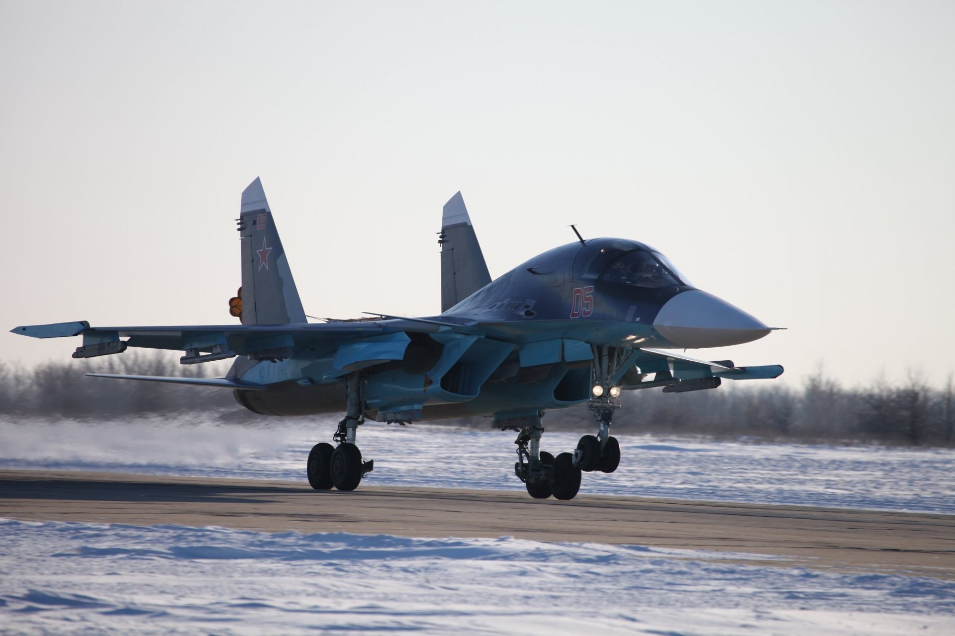 su-34 defensa bombardero de primera línea sukhoi fuerza aérea de rusia despegue