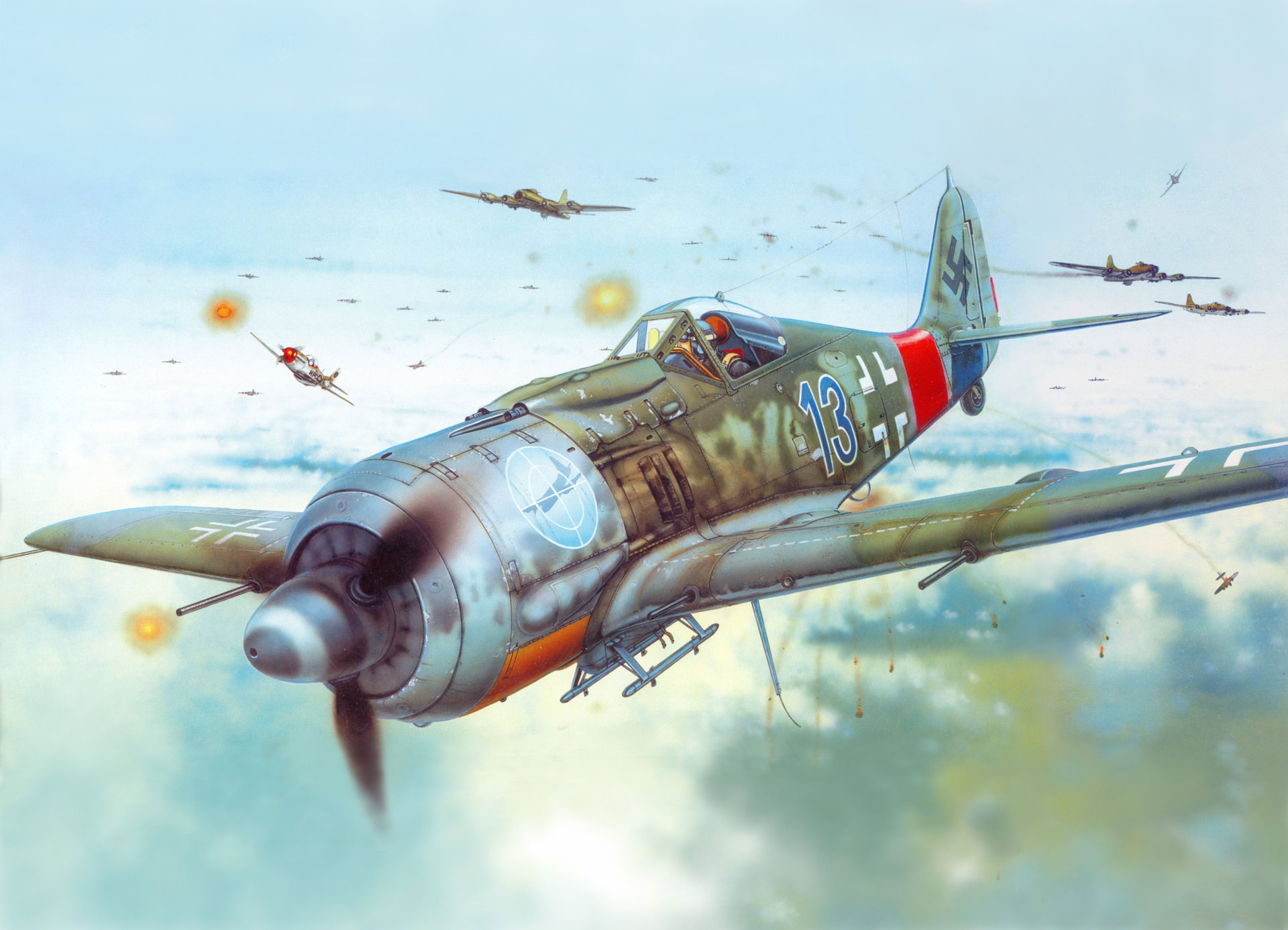 drawing airplane fighter fw190a focke-wulf focke-wulf luftwaffe