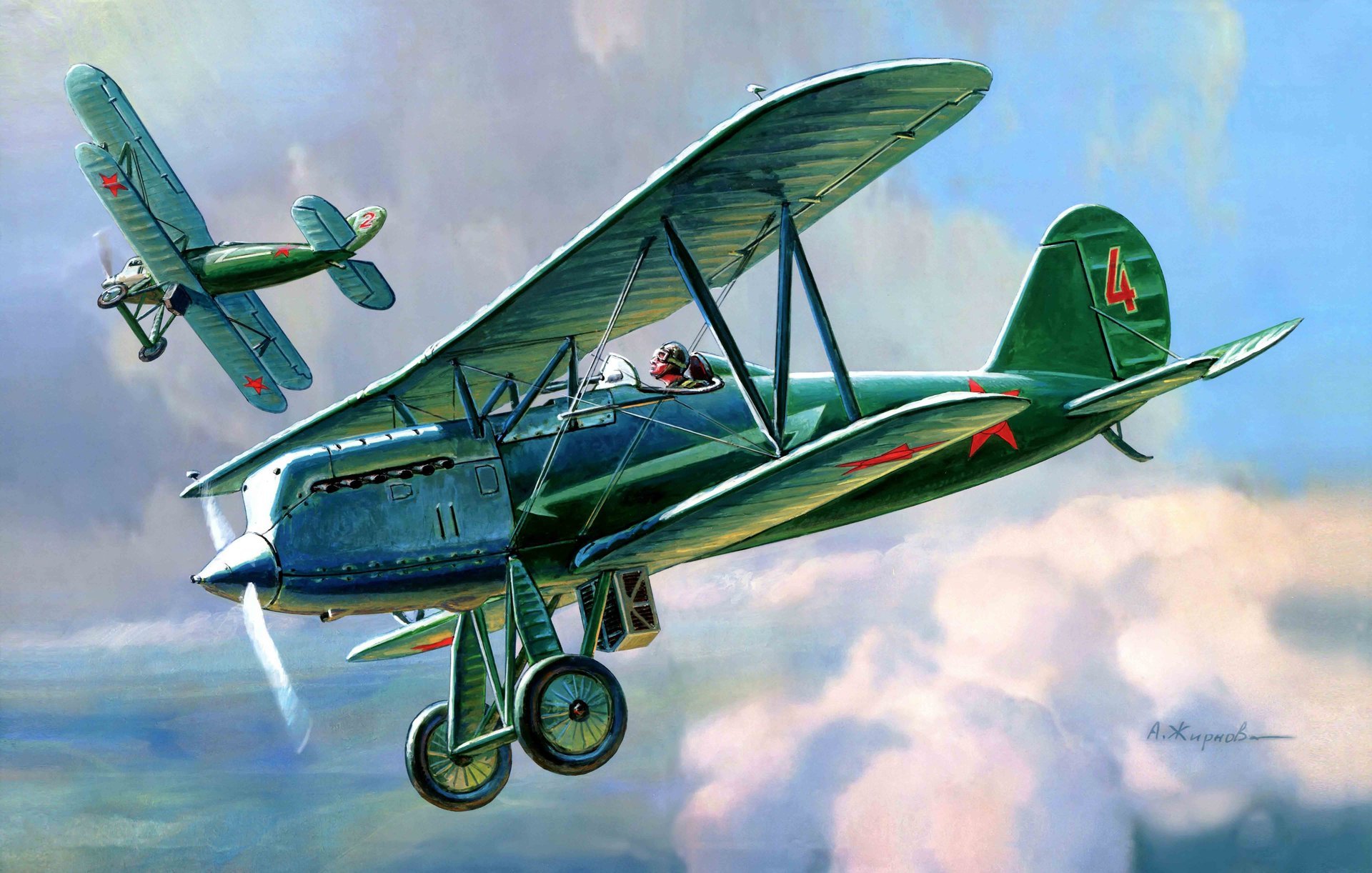 plane i-3 soviet single polutoraplan fighter designer polikarpov