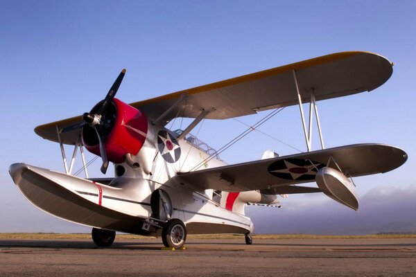 The aircraft of the future aviation with a duck nose