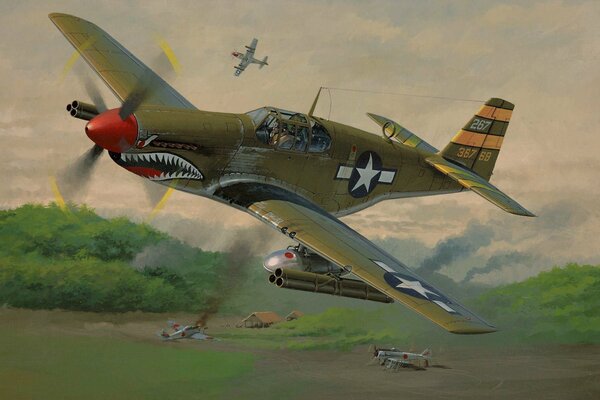 Imagen del luchador de América del Norte p -51 Mustang