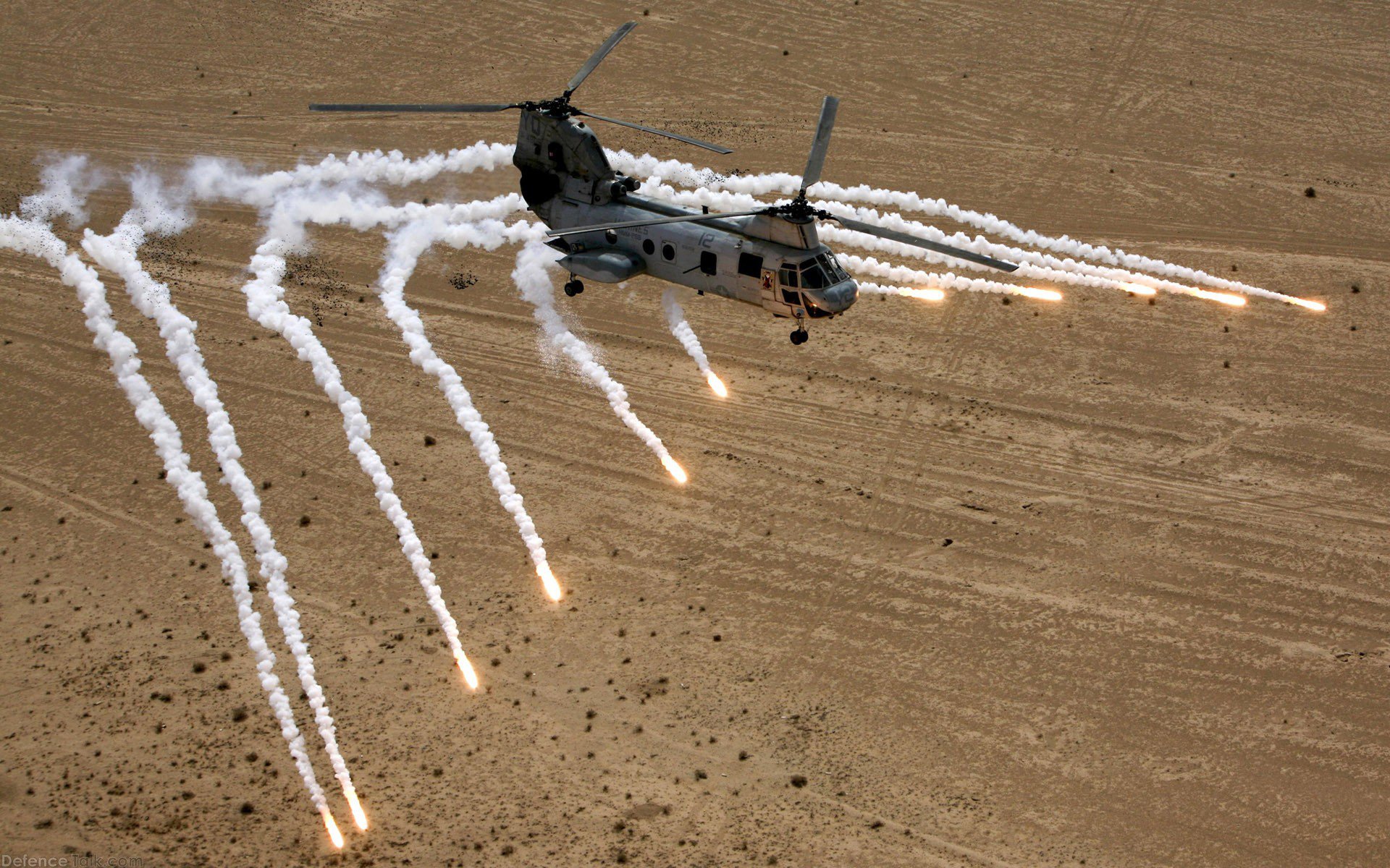 helicopters desert rocket