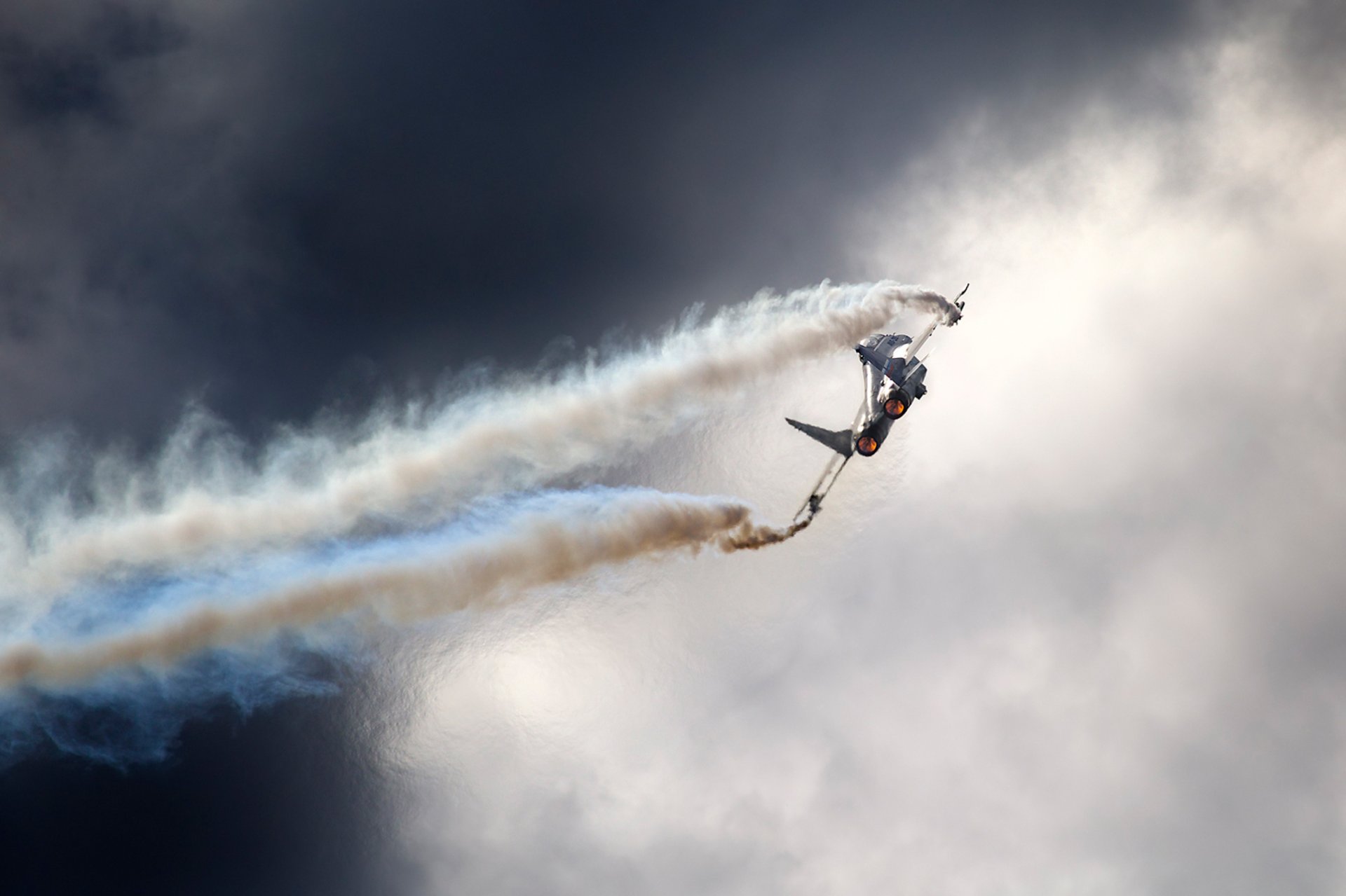 mig 29 russland himmel wolken