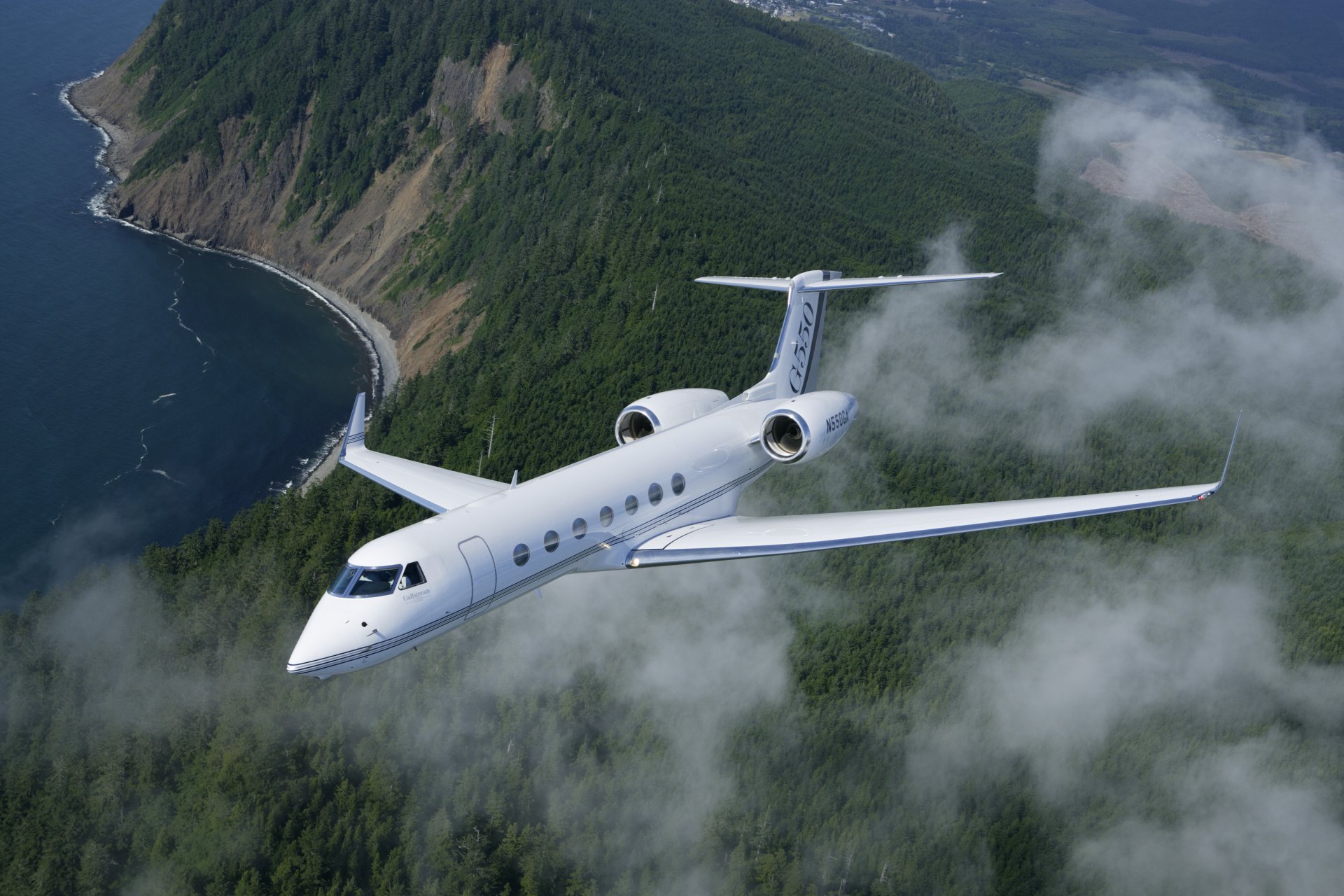 corriente del golfo aerospace g550 mostrando