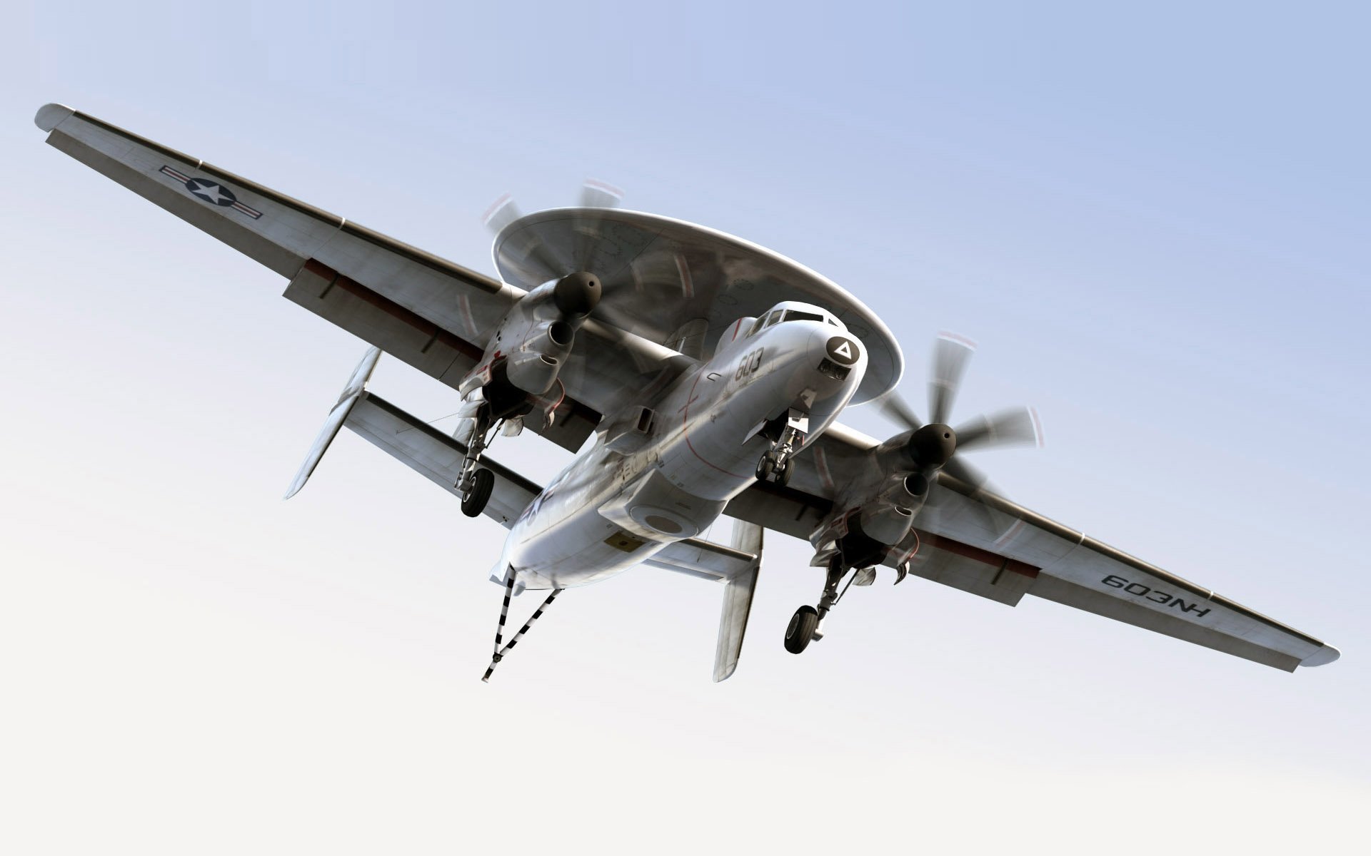 ricognizione radar volo e-2c hawkeye