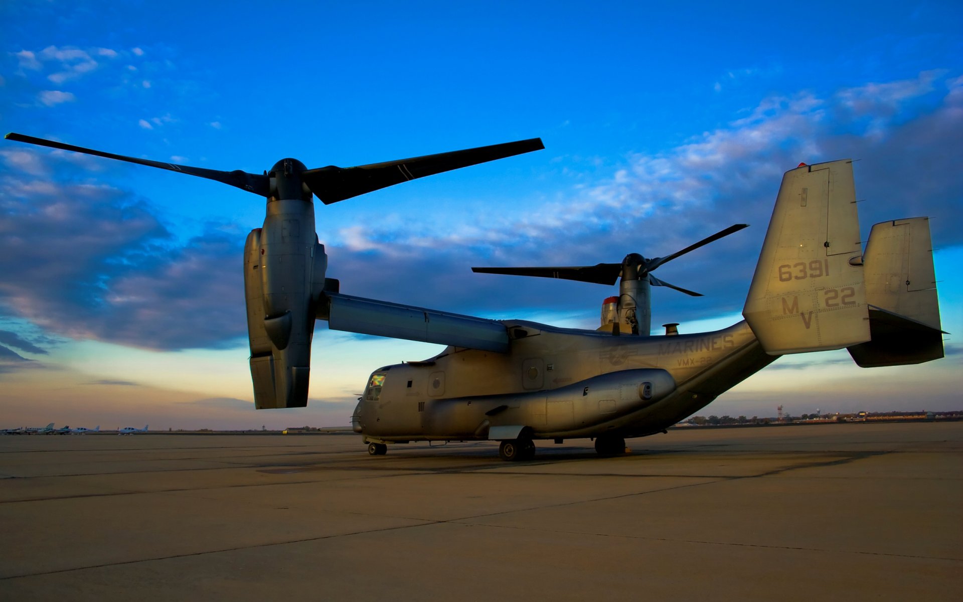 bell-boeing v-22 osprey scopa convertoplan aérodrome