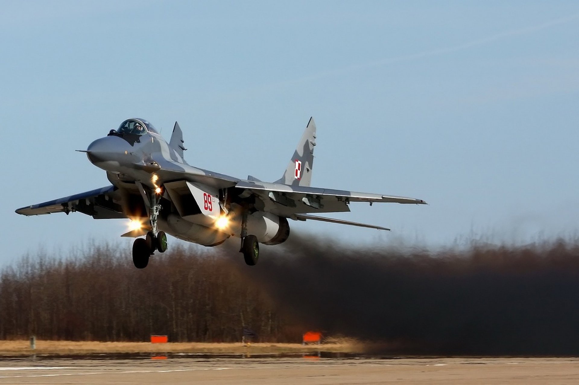 mig-29 start myśliwiec