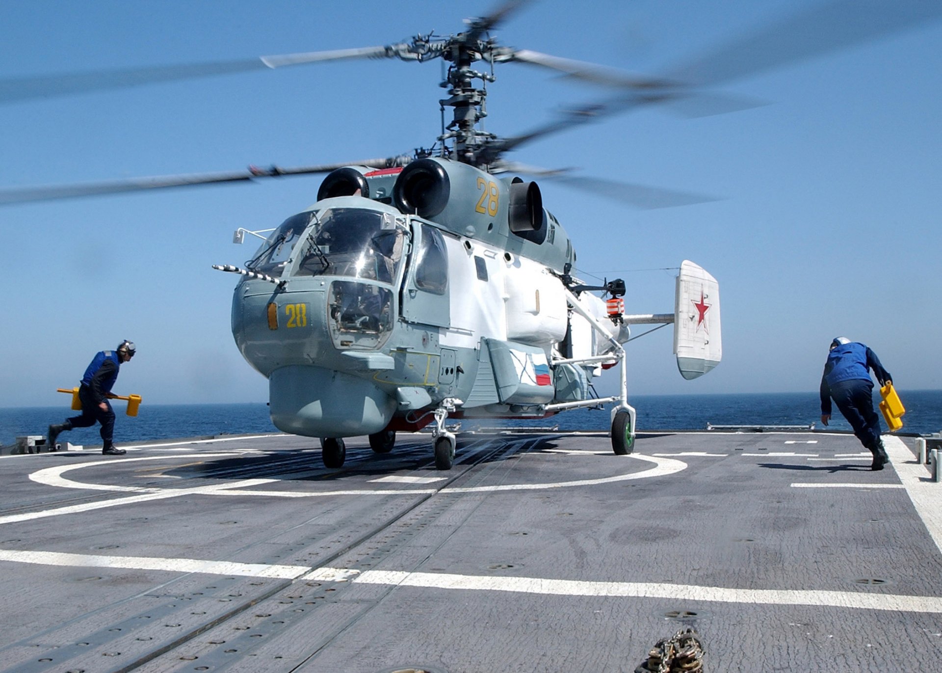 helicopters russian navy planting ship ka 27