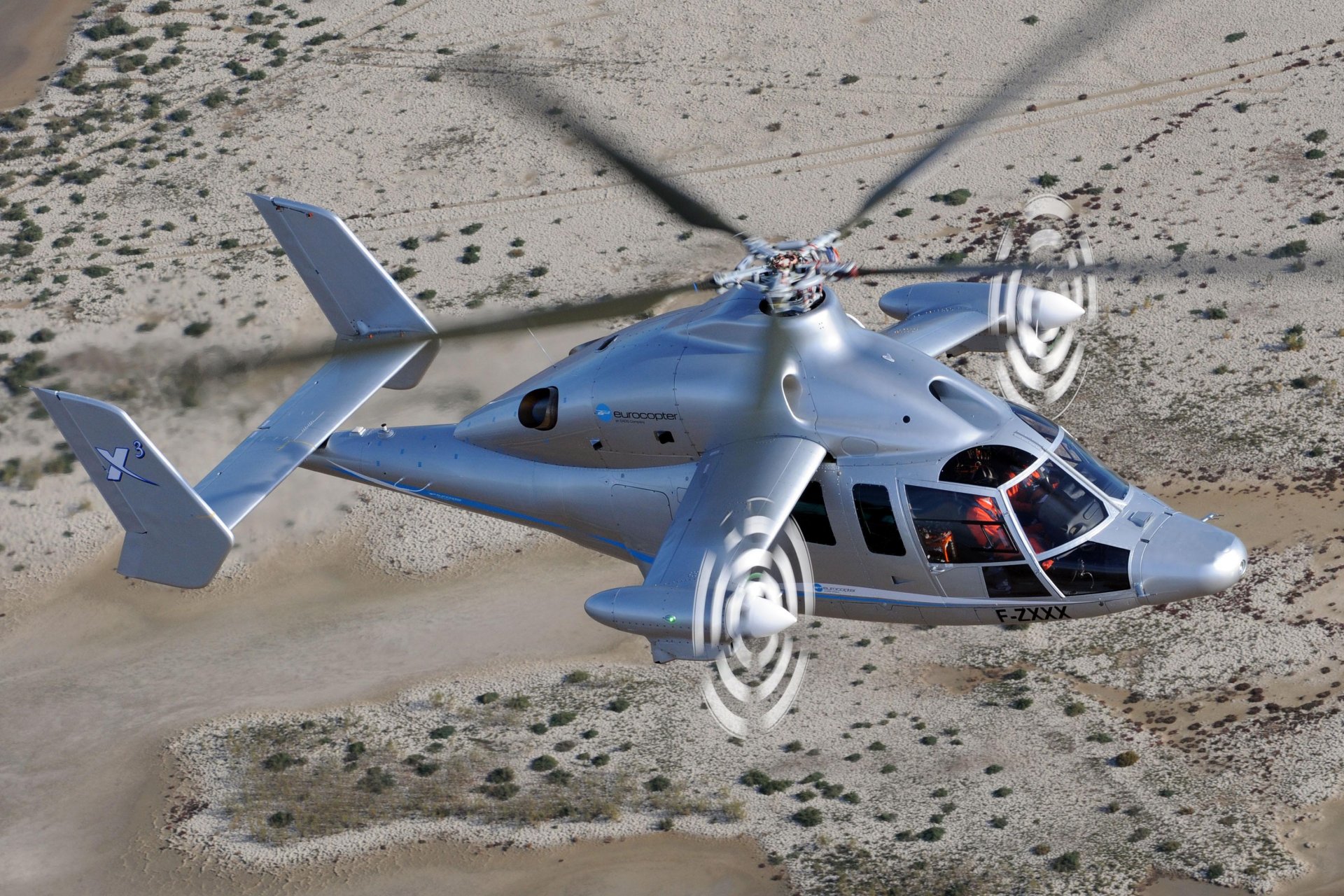 eurocopter x3 wiropłat lot wysokość pustynia