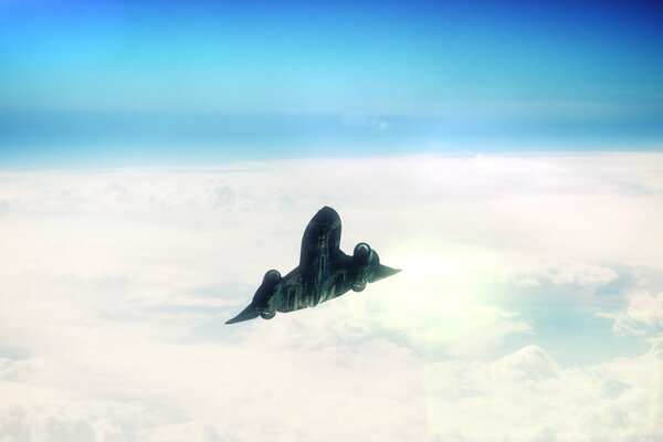 SR -71 blackbird aircraft in flight