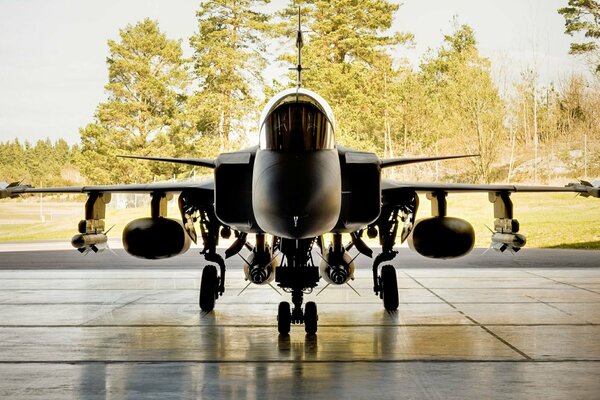 Fighter bomber front view