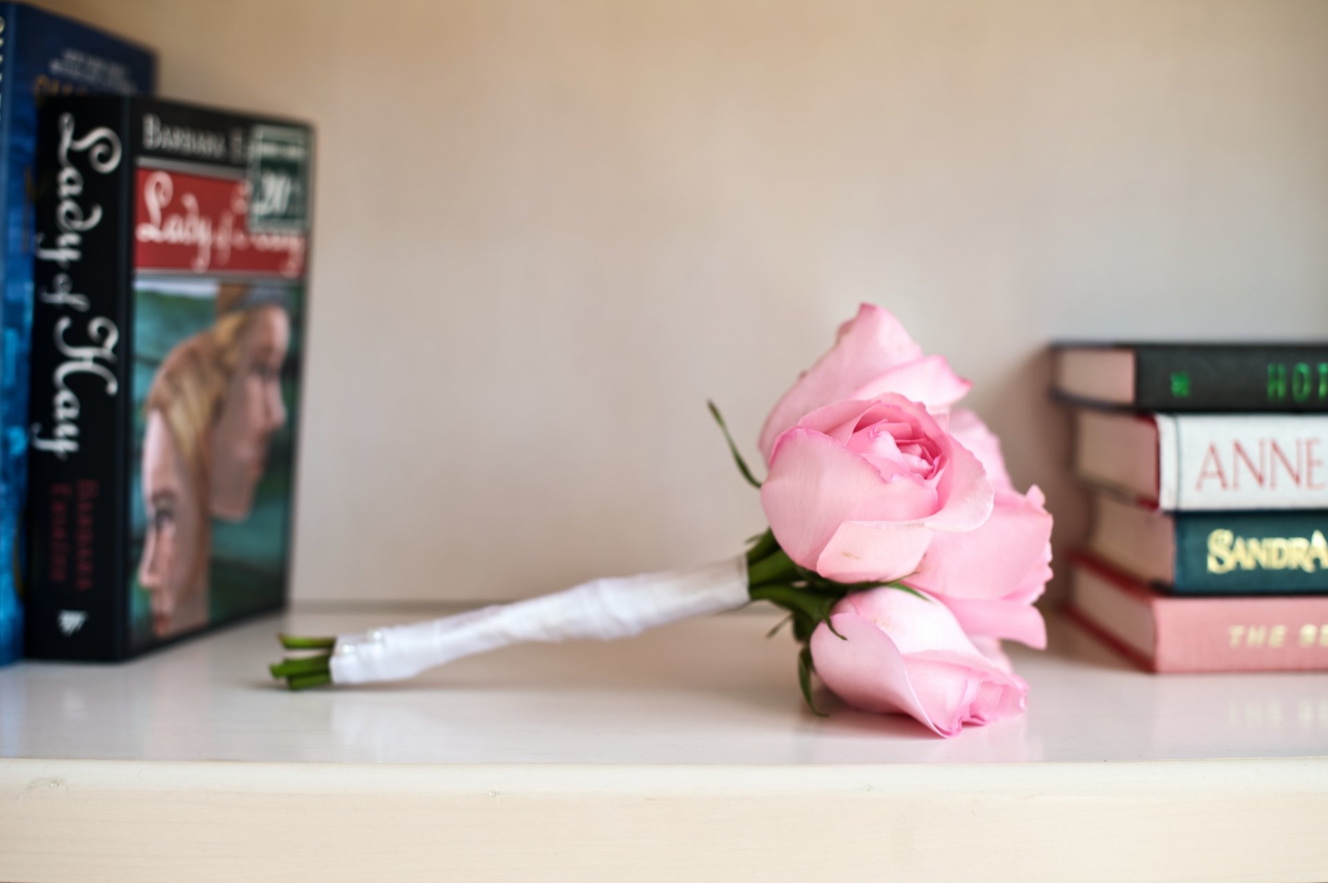 bouquet wedding books flower roses petals pink