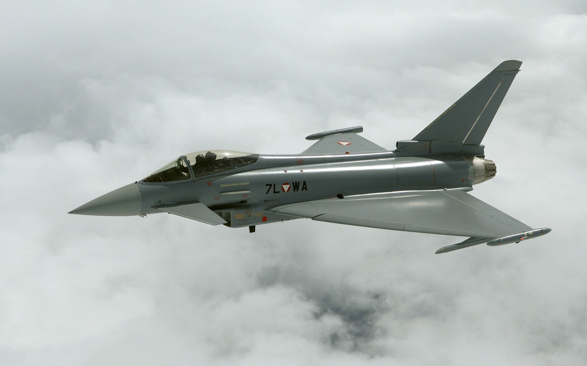 avión de combate nubes vuelo