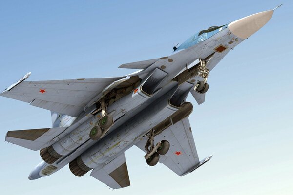 Chasseur SU - 35 pelet dans le ciel