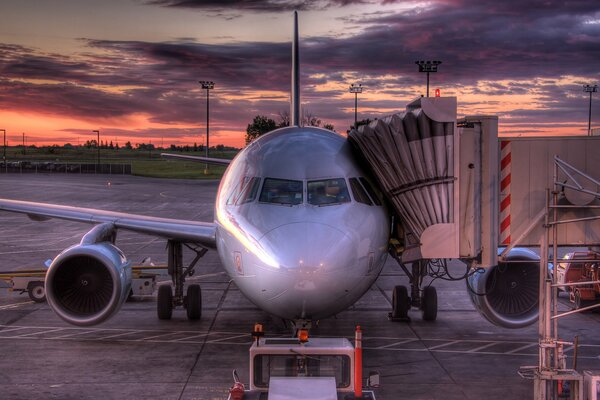 Landung per Teletrap am kanadischen Flughafen