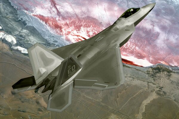 Fünfte Generation f-22 Raptor Kampfflugzeug