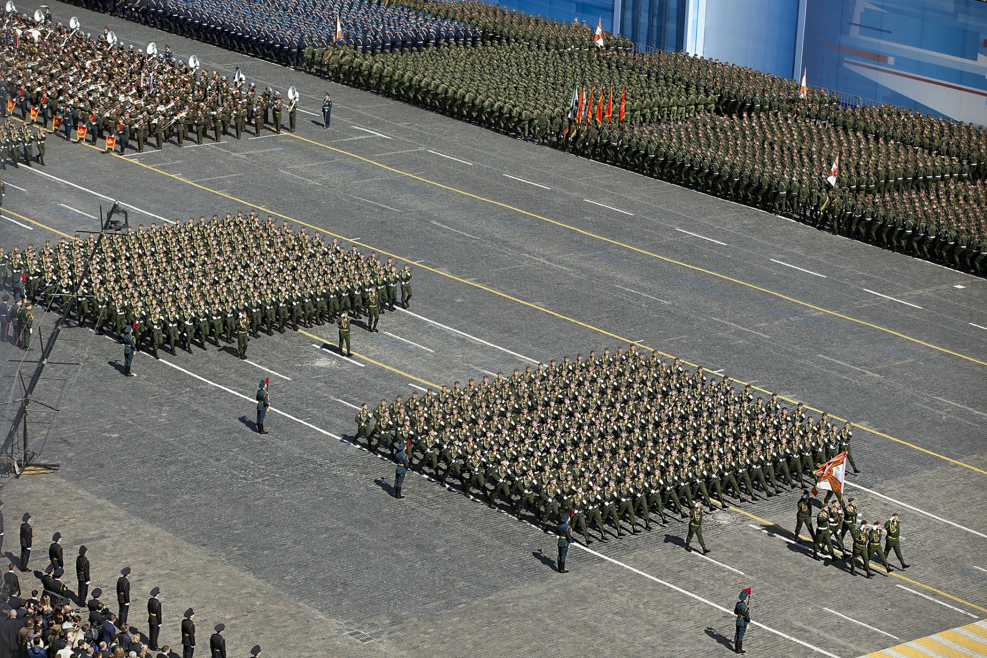 troupes soldats uniforme jour de la victoire vacances place rouge défilé