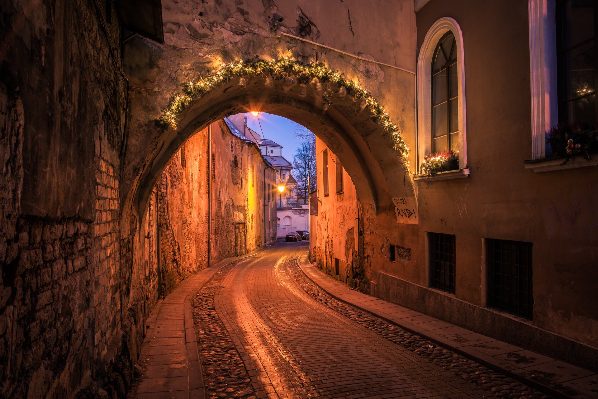 vilnius šv. kazimiero street natale decorazioni lietuva