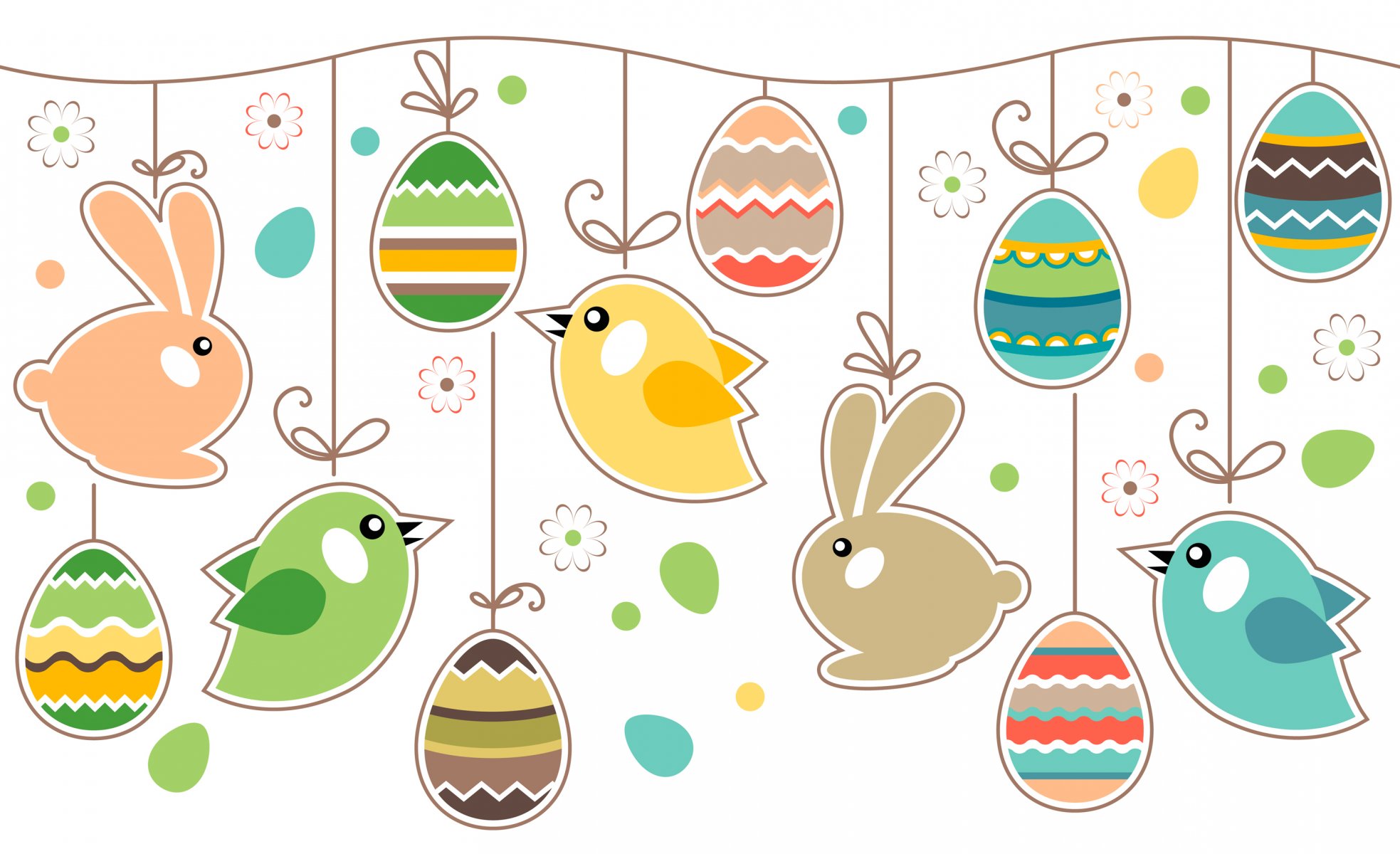 easter birds rabbits egg