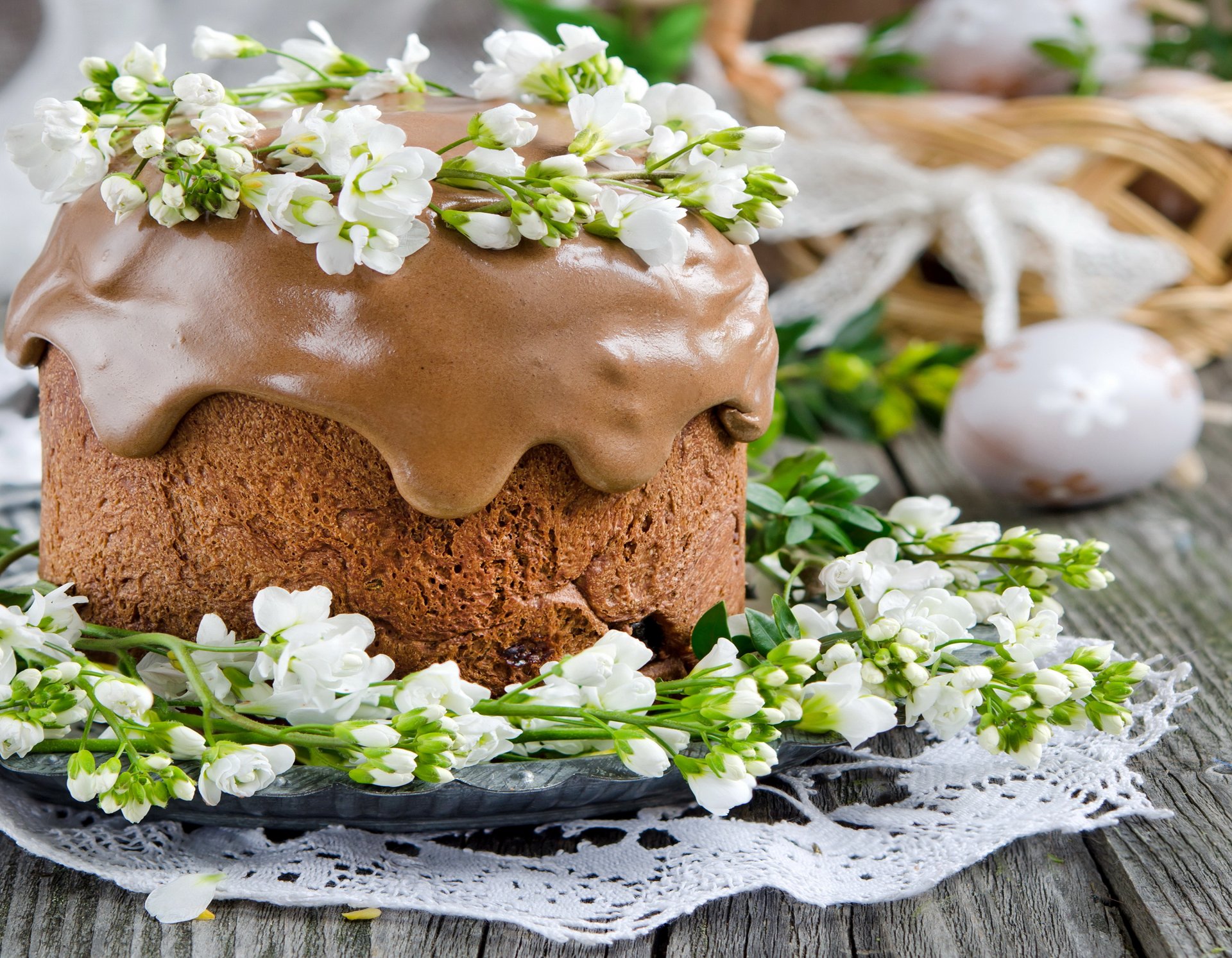 ostern kuchen blumen frühling kuchen glasur frühling