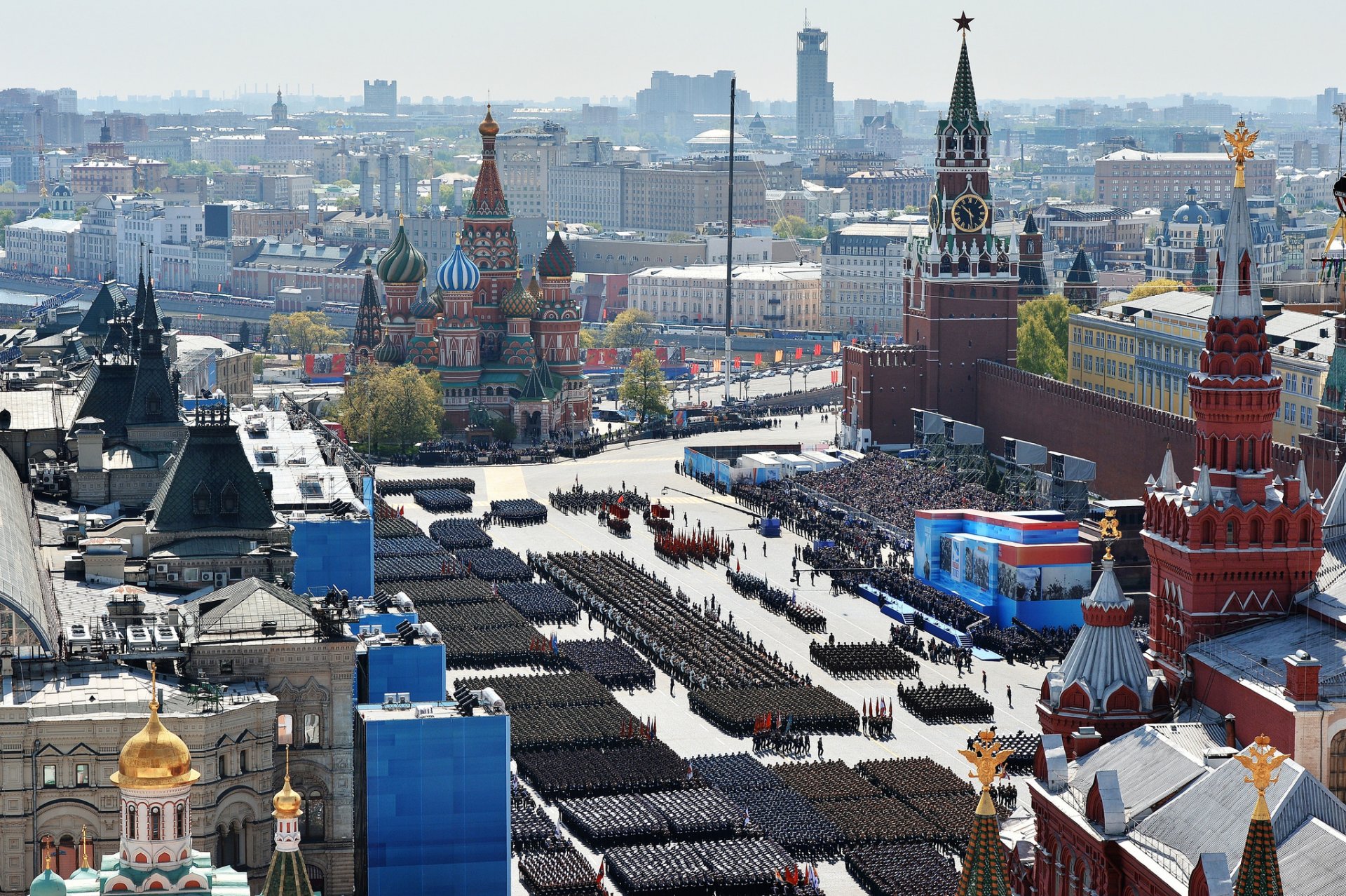 moskwa miasto dzień zwycięstwa święto plac czerwony parada