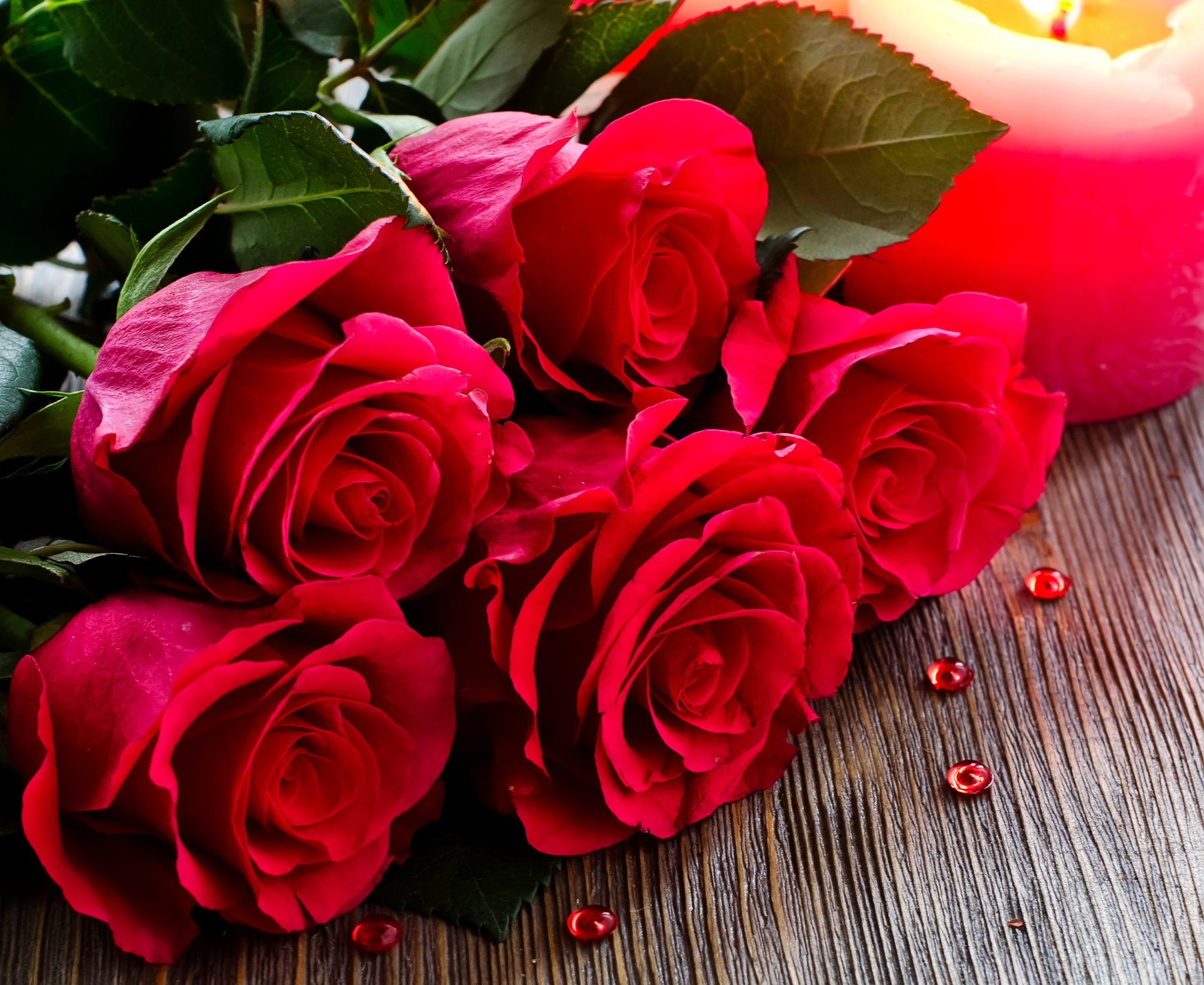 bouquet roses red close up