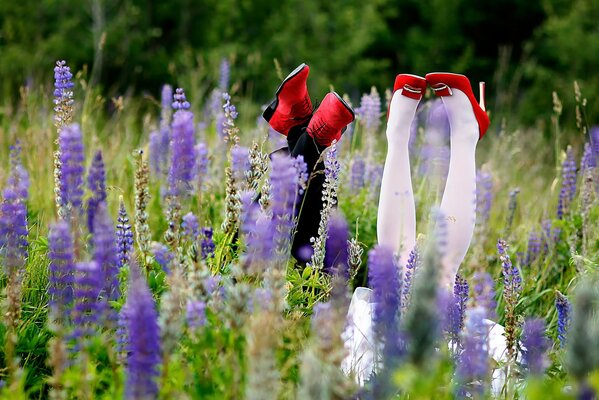 Campo estivo, vacanze romantiche di nozze