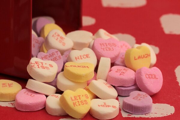 Dulces en forma de corazón para la fiesta de San Valentín