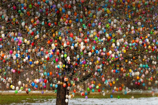 Der ursprüngliche Osterbaum in Deutschland