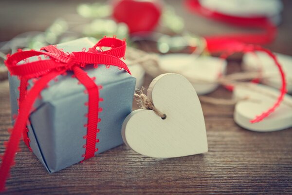 Happy Valentine s day heart and gift