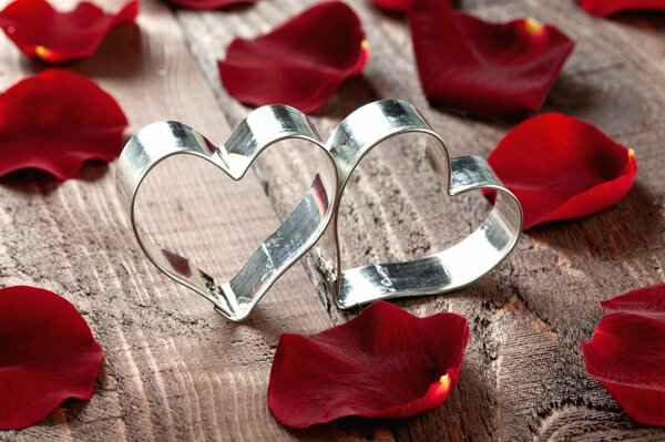 Cookie molds in the form of hearts