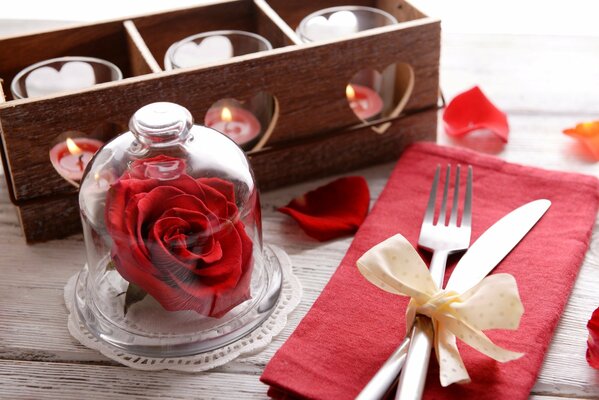 Romantic dinner on Valentine s Day