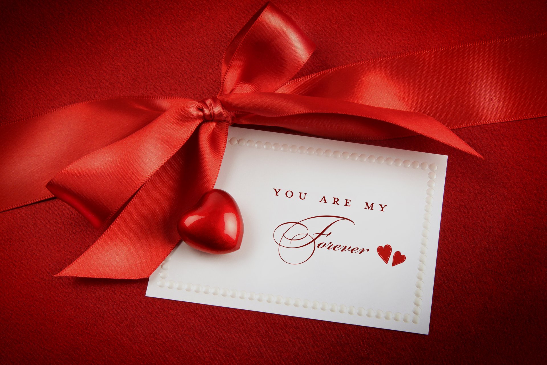 atin ribbon bow heart postcard holiday satin ribbons bow rest