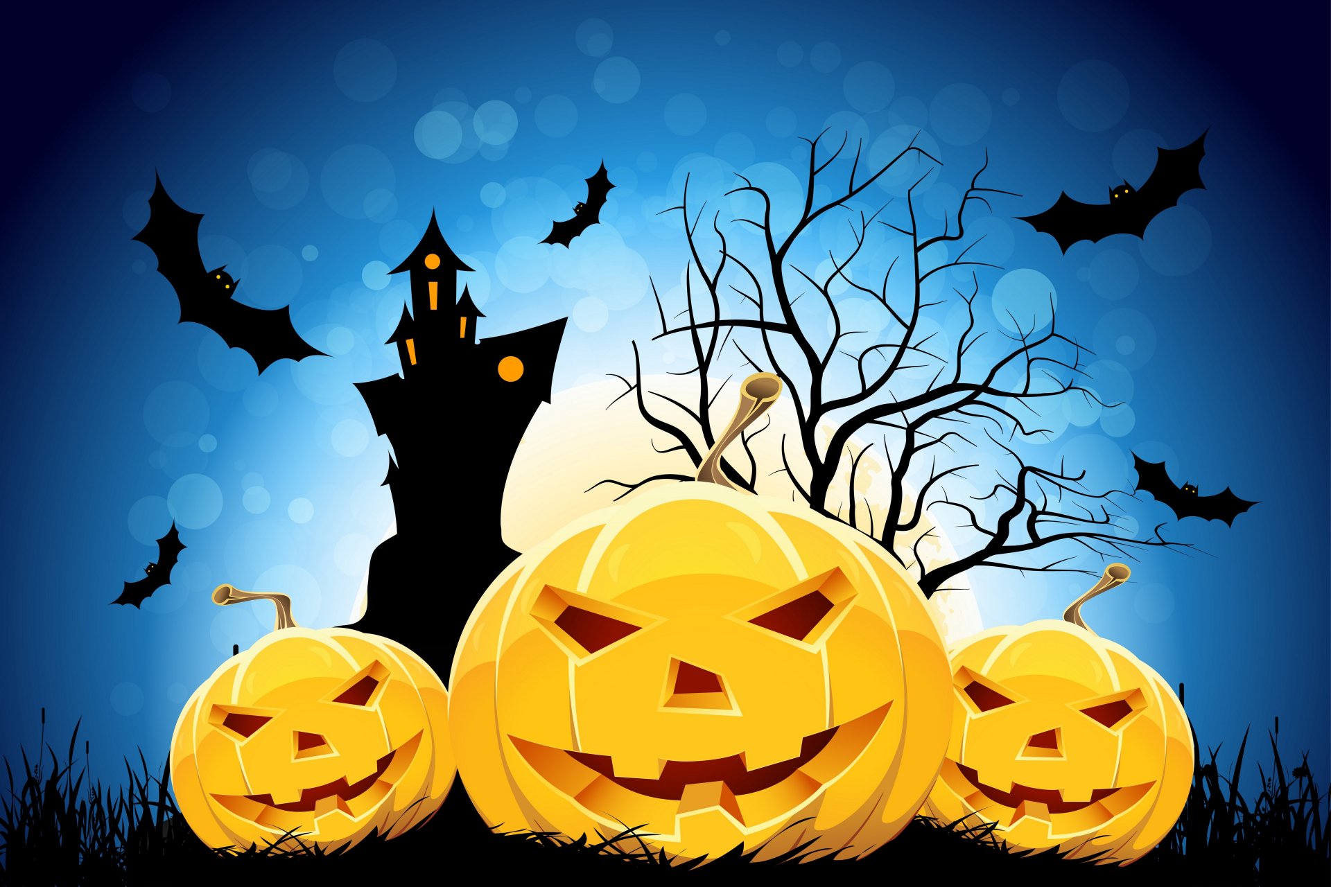 vacanze halloween zucche divertenti albero luna castello topi sorriso storie di orrore vacanze horror