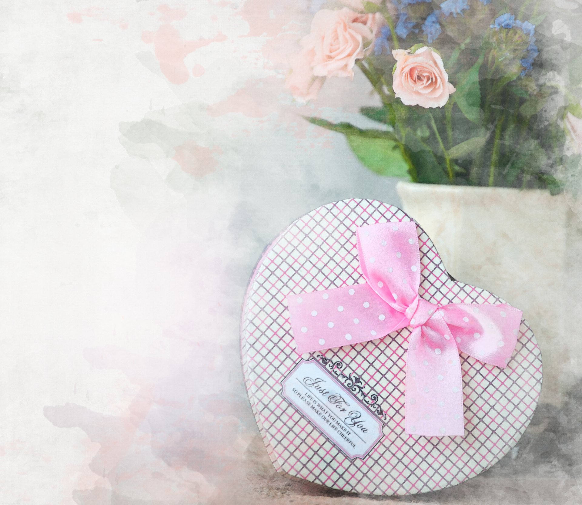feiertag valentinstag box herz blumen rosen