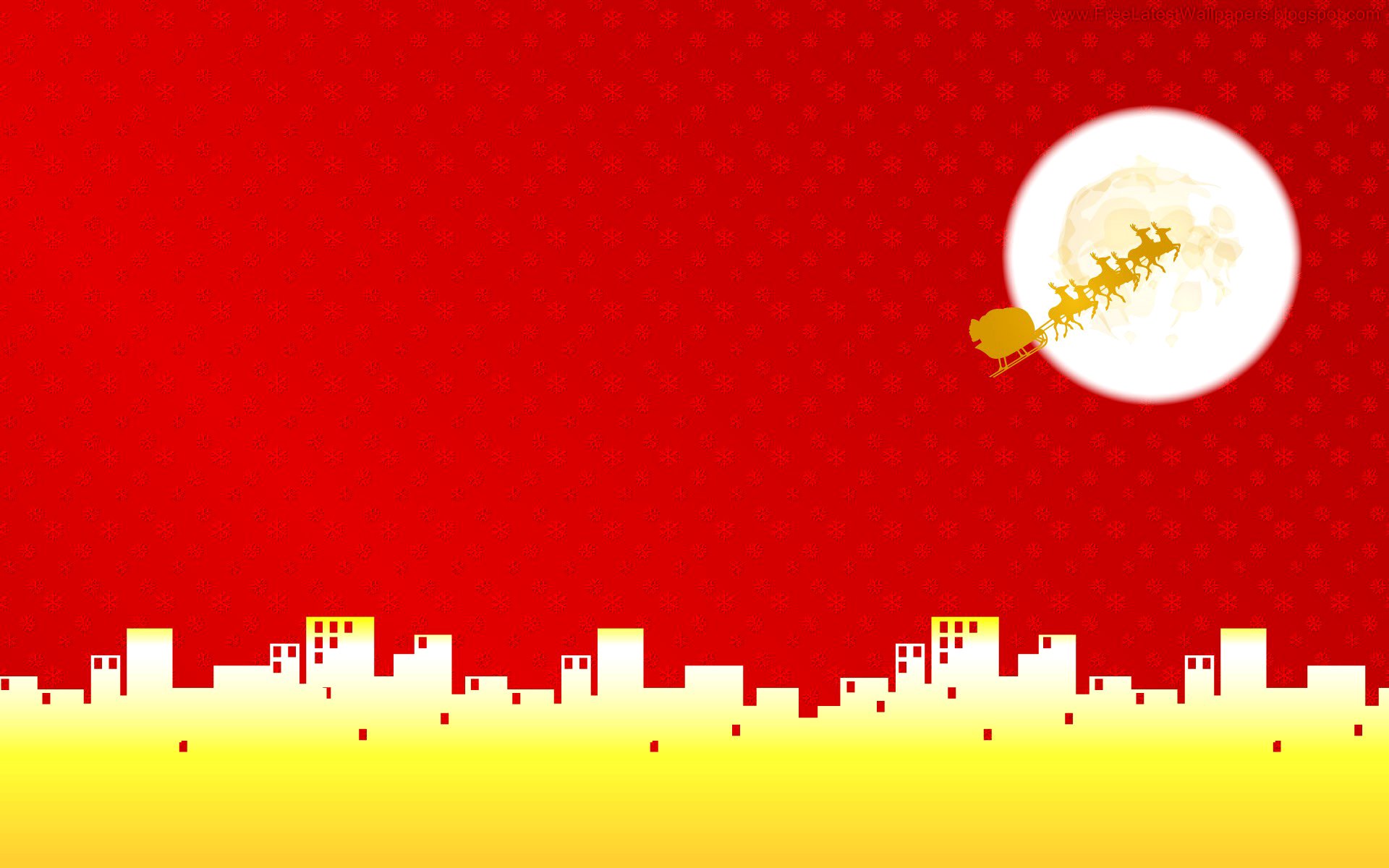 christmas town house moon reindeer vector