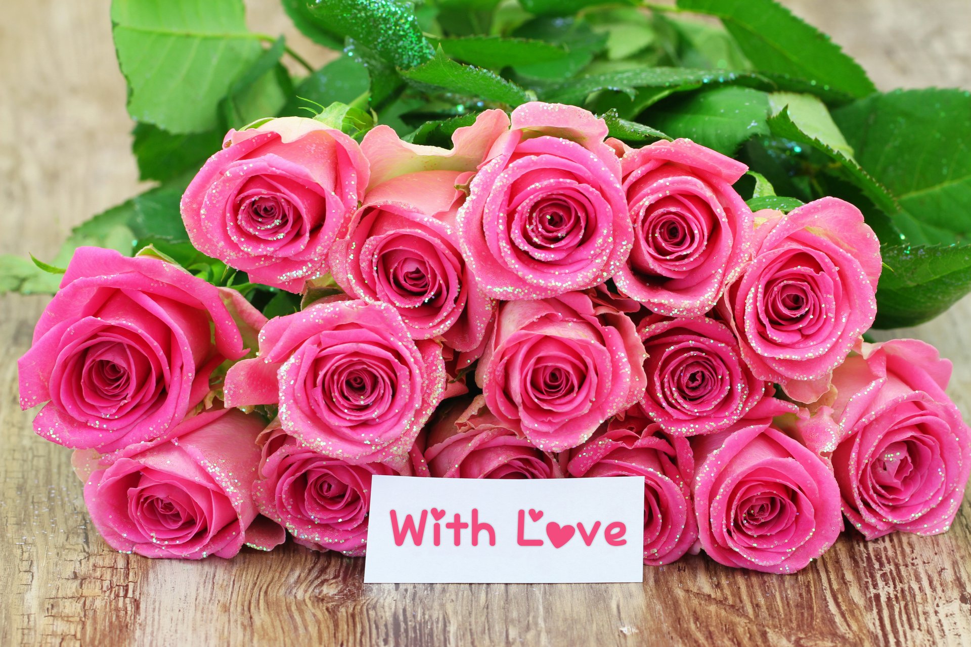 rose rosa san valentino vacanza sequined con amore