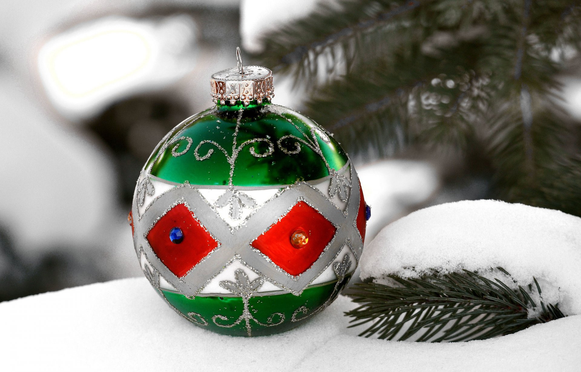 albero di natale neve palla decorazione nuovo anno natale