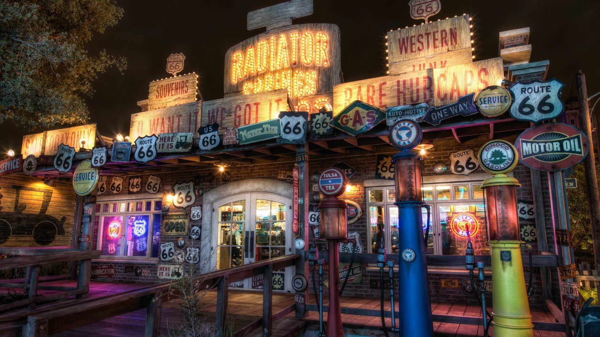parcs états-unis californie 666 message subliminal service disneyland route66 nuit
