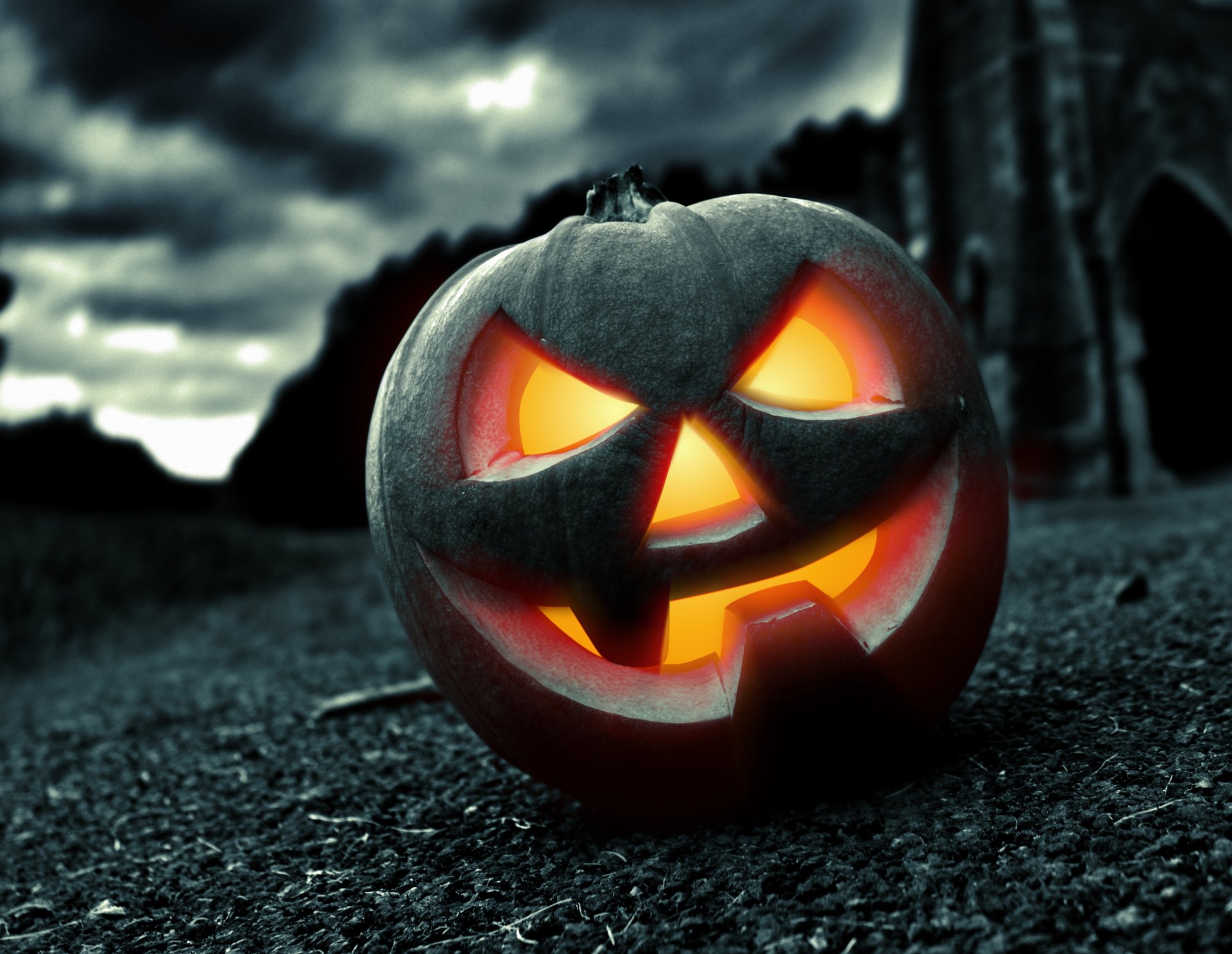 halloween citrouille visage repos horreur nuit peur