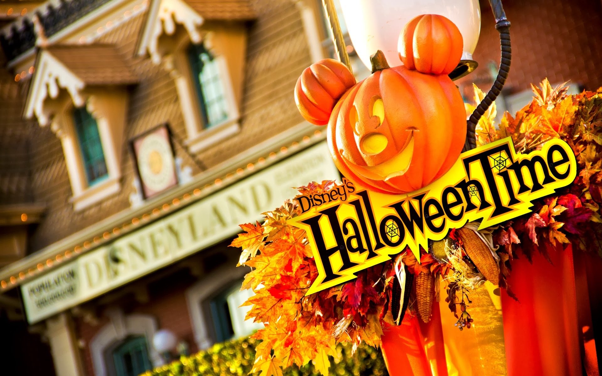 halloween pumpkin house decoration leaves corn mickey mouse disney s helloween time