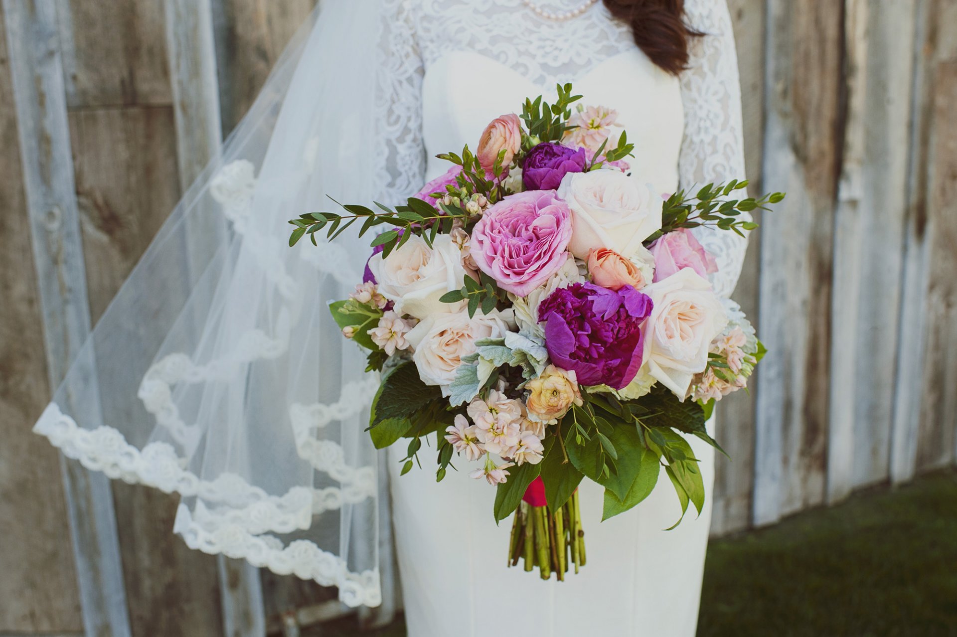 bouquet wedding flower roses peonies dress bride