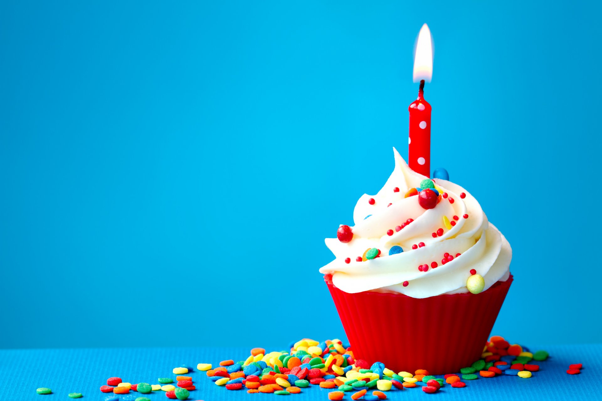 happy birthday cupcake candle