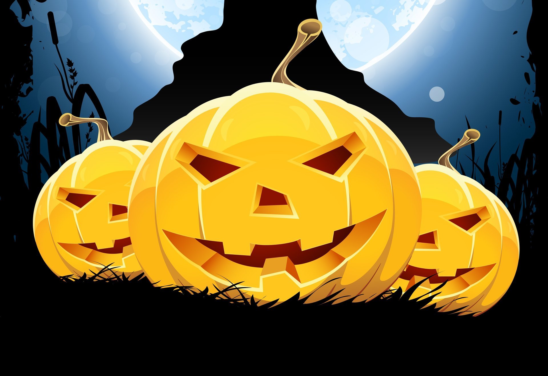 wakacje halloween śmieszne dynie uśmiech horrory wakacje zabawa dynie